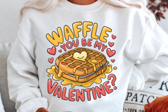 Waffle You Be My Valentine Sublimation PNG Design Product Image 2