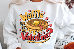 Waffle You Be My Valentine Sublimation PNG Design Product Image 2