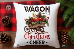 Wagon Loads Of Christmas Cheer PNG | Christmas Sublimation Product Image 1