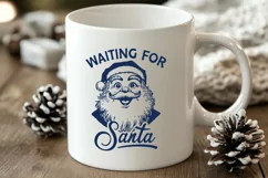 Waiting for Santa SVG | Vintage Christmas Santa Claus Design Product Image 3