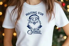 Waiting for Santa SVG | Vintage Christmas Santa Claus Design Product Image 2