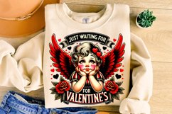 Just Waiting For Valentine&#039;s Cupid PNG, Retro Cupid PNG Product Image 3