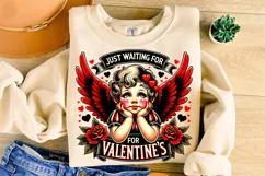 Just Waiting For Valentine's Cupid PNG, Retro Cupid PNG Product Image 3