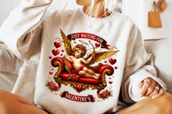 Just Waiting For Valentine&#039;s Cupid PNG, Retro Cupid PNG Product Image 3