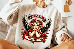 Just Waiting For Valentine's Cupid PNG, Retro Cupid PNG Product Image 2