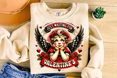 Just Waiting For Valentine&#039;s Cupid PNG, Retro Cupid PNG Product Image 3