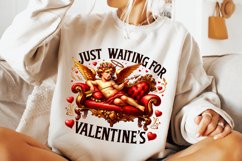 Just Waiting For Valentine&#039;s Cupid PNG, Retro Cupid PNG Product Image 2