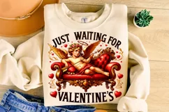 Just Waiting For Valentine's Cupid PNG, Retro Cupid PNG Product Image 3