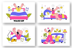 10 Wake Up Vector Illustration Product Image 2