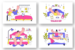 10 Wake Up Vector Illustration Product Image 3
