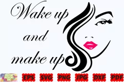 Wake Up And Make Up SVG | Makeup SVG | Fashion SVG | Mascara Product Image 2