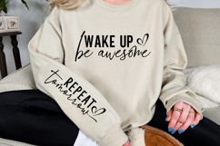 Wake up be awesome Sleeve SVG Design Product Image 2