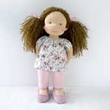 Clothes set for 15 inch (36 cm) Waldorf doll, including printable PDF sewing patterns and step-by-step tutorials for creating handmade doll outfits, perfect for DIY sewing projects and handmade gifts.