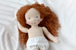 Clothes set for 15 inch (36 cm) Waldorf doll, including printable PDF sewing patterns and step-by-step tutorials for creating handmade doll outfits, perfect for DIY sewing projects and handmade gifts.