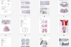 Clothes set for 7 inch (18 cm) Waldorf doll, including printable PDF sewing patterns and step-by-step tutorials for creating handmade doll outfits, perfect for DIY sewing projects and gifts.