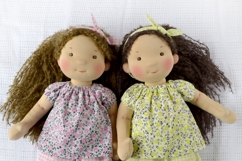 Clothes set for 15 inch (36 cm) Waldorf doll, including printable PDF sewing patterns and step-by-step tutorials for creating handmade doll outfits, perfect for DIY sewing projects and handmade gifts.