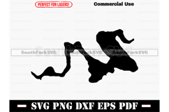 Waldron Lake Indiana Map SVG PNG DXF EPS PDF Product Image 1