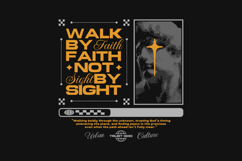 Walk by Faith Christian Urban T-shirt Design Product Image 1