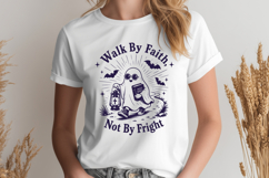 Walk By Faith Not By Fright SVG, Christian Ghost Cute PNG Product Image 2