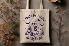 Walk By Faith Not By Fright SVG, Christian Ghost Cute PNG Product Image 3