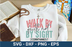 Christian SVG Design -Walk By Faith Not By Sight Product Image 2