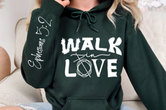 Walk In Love Sleeve SVG Design Product Image 3