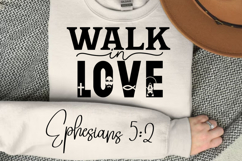 Walk In Love Sleeve SVG Design Product Image 3