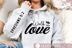 Walk in love Sleeve SVG Design Product Image 1