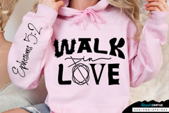 Walk In Love Sleeve SVG Design Product Image 1