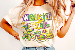 Mardi Gras Balloon Dog PNG, Walk it Like a PNG, Fat Tuesday Product Image 2