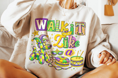 Mardi Gras Balloon Dog PNG, Walk it Like a PNG, Fat Tuesday Product Image 1