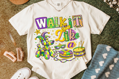 Mardi Gras Balloon Dog PNG, Walk it Like a PNG, Fat Tuesday Product Image 5