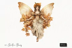 Watercolor Fall Fairy Clipart | Watercolor Fall PNG Product Image 1