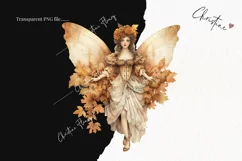Watercolor Fall Fairy Clipart | Watercolor Fall PNG Product Image 2