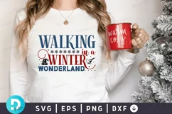 Walking In A Winter Wonderland SVG , Christmas SVG Design Product Image 1