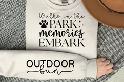Walks In The Park Memories Sleeve SVG, Dog SVG Design Product Image 3