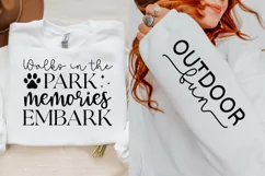 Walks In The Park Memories Sleeve SVG, Dog SVG Design Product Image 2