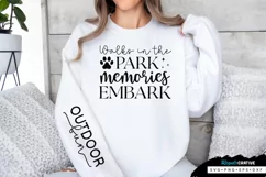 Walks In The Park Memories Sleeve SVG, Dog SVG Design Product Image 1
