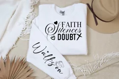 Faith Silences Doubt Sleeve SVG, Christian SVG Design Product Image 3