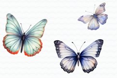 Butterflies Flowers Watercolor Clipart Product Image 3