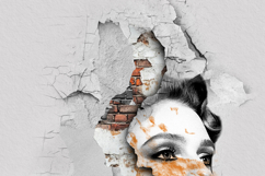 Cracked Wall Art Editable Photo Effect Template Product Image 11