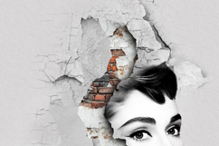 Cracked Wall Art Editable Photo Effect Template Product Image 7