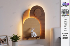 Wall Art Night Light Laser Cut | Modern LED Lamp | Wall lamp Product Image 1