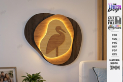 Wall Art Night Light Laser Cut | Modern LED Lamp | Wall lamp Product Image 1