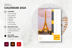 Large A3 wall calendar 2026 modern design