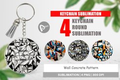 Keychain Concrete Wall Pattern Product Image 1