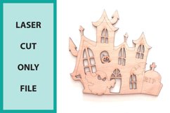 Laser cut bundle Halloween wall art glowforge scoring spider Product Image 5