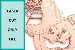 Laser cut bundle Halloween wall art glowforge scoring spider Product Image 10