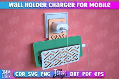 Wall Mobile Charger Holder | Wall Organizer | Phone Holder Product Image 1