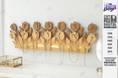 Wall Jewelry Organizer Laser Cut | Boho Design | Wall Decor Product Image 1